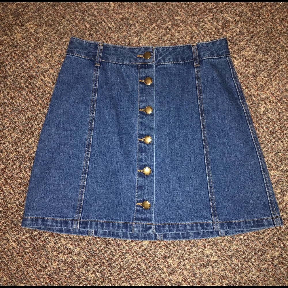Takara denim button up skirt